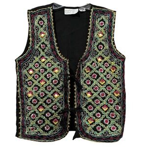 Passports Vintage Medium Banjara Open Tie Best Floral Embroidered Rainbow